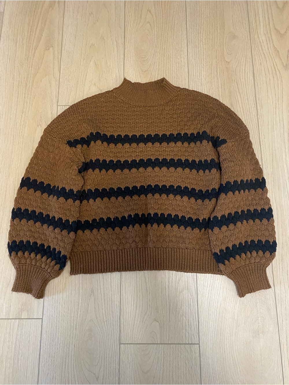 Women’s Brown Striped Knit Sweater